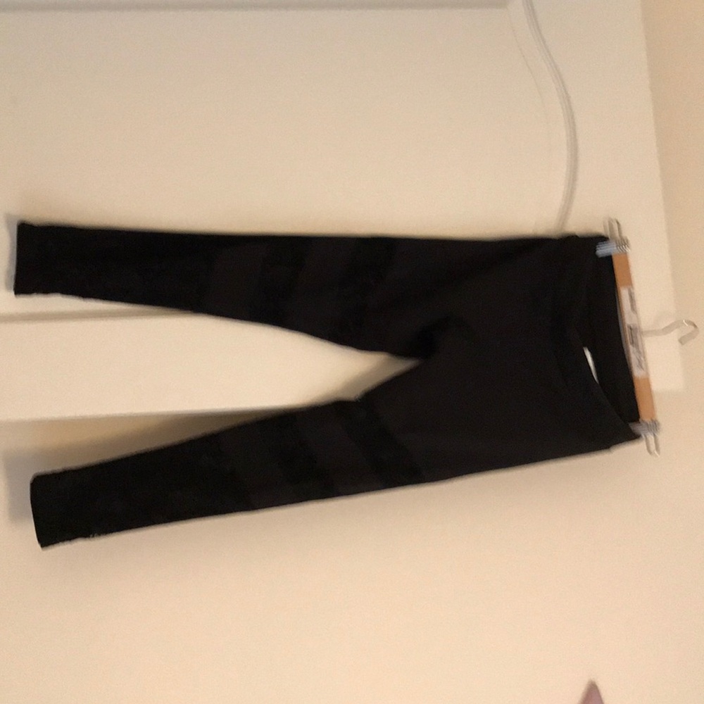 New Calzedonia black leggings with embroidered lace